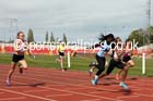 Girls under-13s 100 metres, North Eastern Track and Field Champs, Gateshead Stadium. Photo: David T. Hewitson/Sports for All Pics